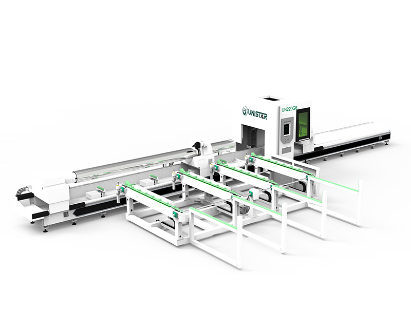 Станок для резки труб волоконным лазером с тремя патронами